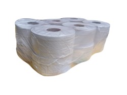 Papier toaletowy JUMBO 2-warstwy, makulatura bielona 75% 12 rolek