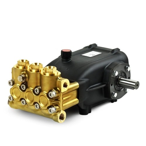 Pompa ciśnieniowa korbowodowa mazzoni, seria XM, Głowica z mosiądzu, korpus czarny.jpg