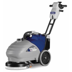 Zmywarka do posadzek bateryjna Adiatek BKF Baby 35 B Lithium Plus z bateriami, prostownikiem, szczotką