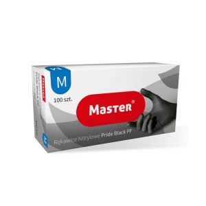 RĘKAWICE NITRYLOWE "M" CZARNE  100 SZT.  MASTER