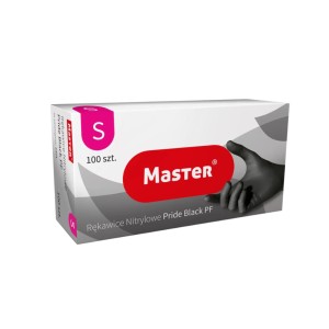 RĘKAWICE NITRYLOWE "S" CZARNE  100 SZT.  MASTER