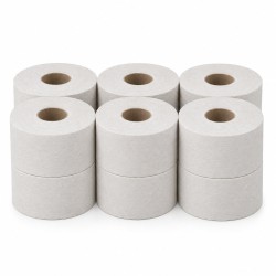 Papier toaletowy JUMBO 2-warstwy, makulatura bielona 75% 12 rolek